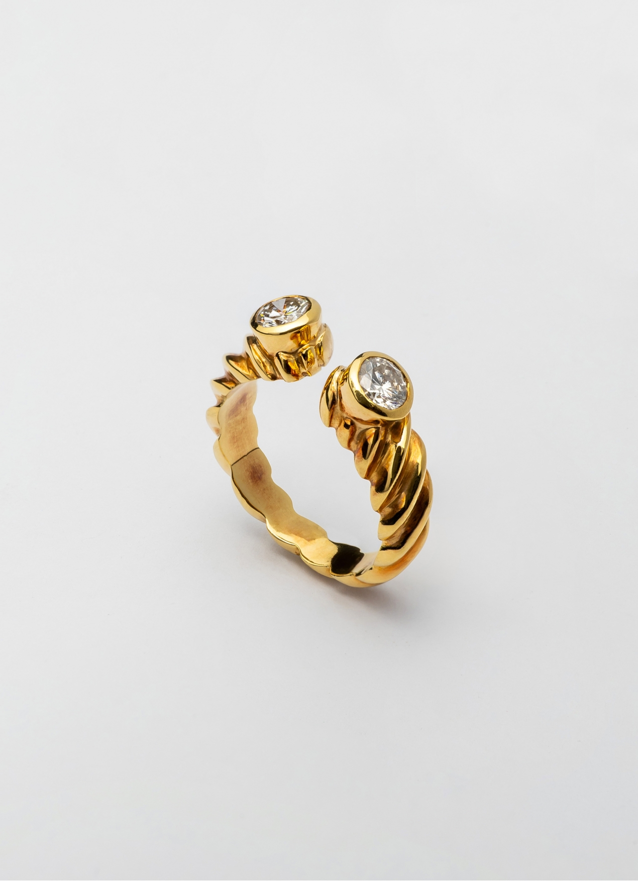 Anillo doble diamante